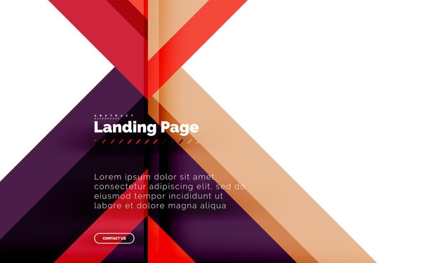 Neliönmuotoinen geometrinen abstrakti tausta, aloitussivun web design -mallipohja
