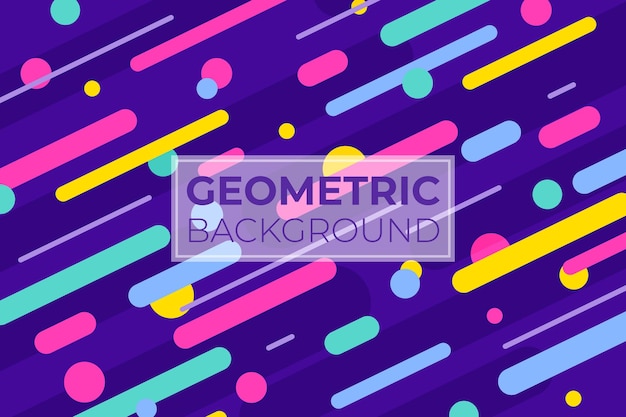 Neo memphis style abstract geometric background