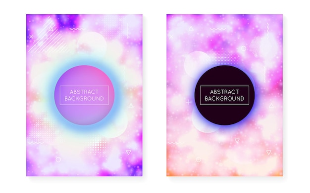Neon cover with liquid purple shapes Luminous fluid Fluorescen
