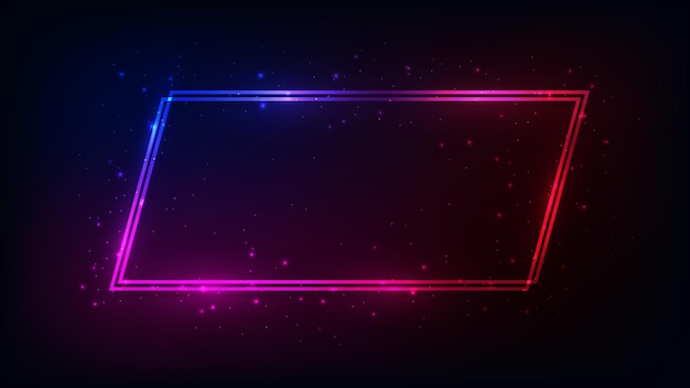 neon double quadrangle frame