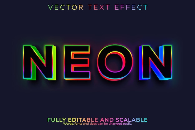 Neon Glow Editable Text Effect Vibrant and Customizable Design