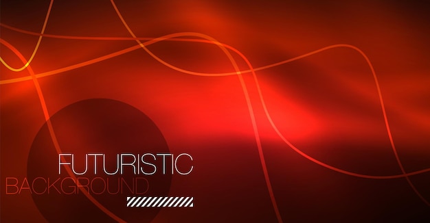 Neon lines wave background Abstract composition