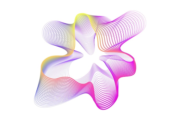 Neon sound waves sound lines radial spectrum vector colorful cover for a musical poster and album