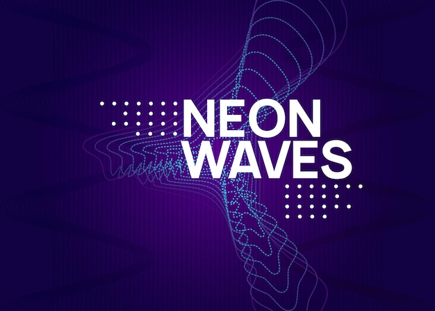 Neon trance party flyer Electro dance music Electronic sound