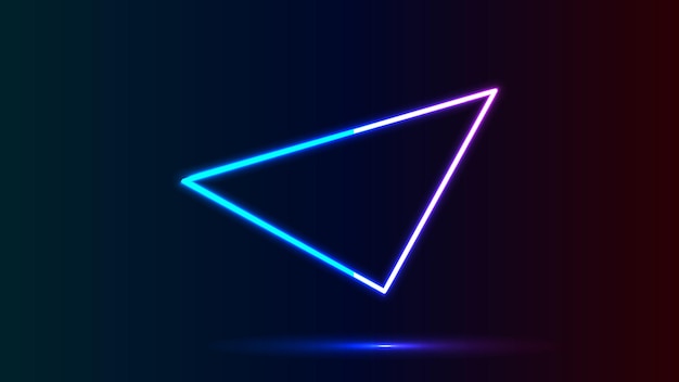neon triangle shape colorful glowing background neon style vector illustration