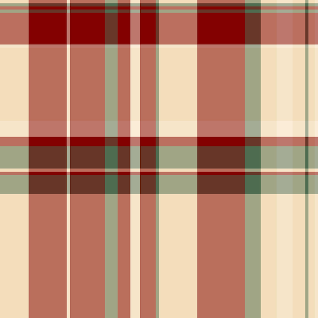 Net check fabric tartan couch background seamless vector Womens fashion texture textile plaid pattern in red and light colors