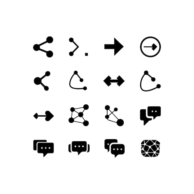 Network and Communication Icon Set Vector Illustration