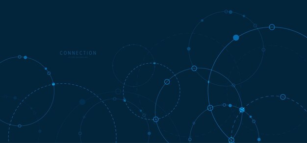 network background connections with points lines and people icons vector technology background