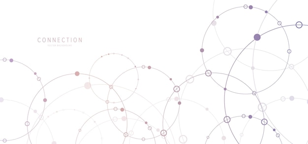 Network background Connections with points lines and people icons Vector technology background