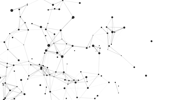 Network connection structure Concept of hi tech and future Communication and web concept Big data visualization Vector illustration