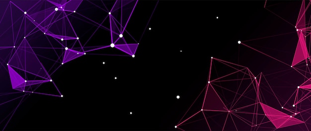 Network connection structure Digital background with dots and lines Big data visualization Vector illustration