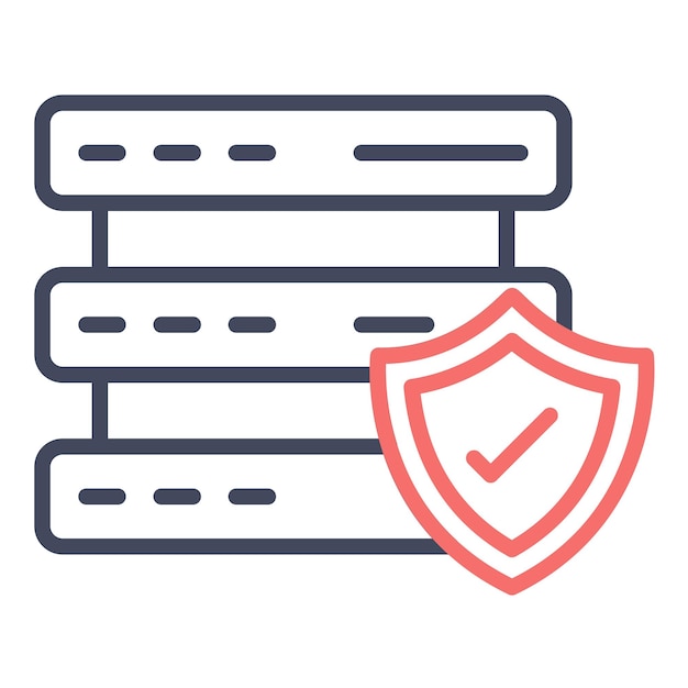 network data protection vector illustration style