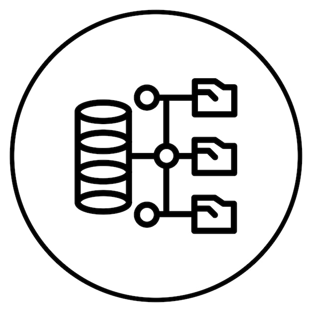 Network Data Storage Vector Illustration
