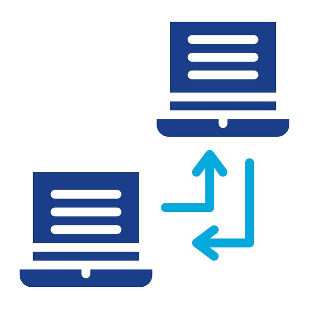 Network Data Transfer Flat Illustration