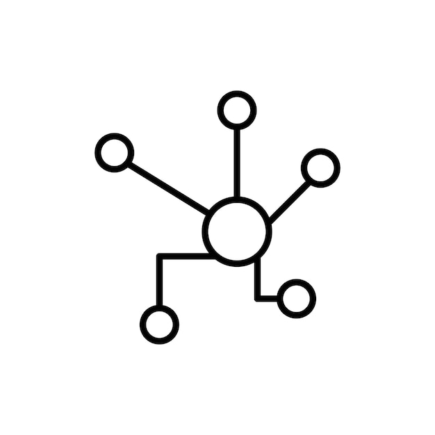 Network Icon Flat fill set collection
