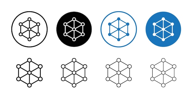 Network icon outline set sign