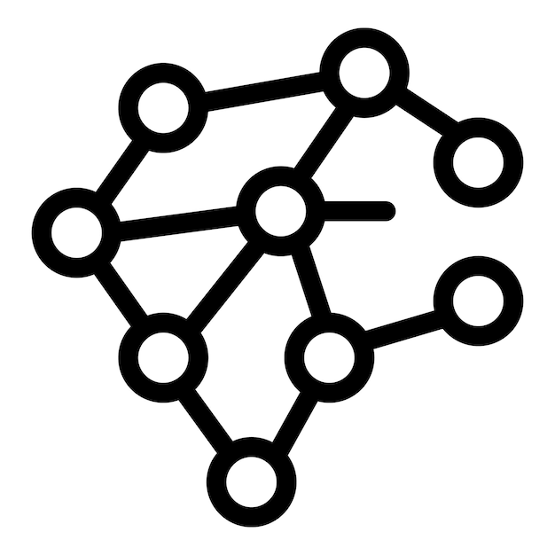network icon showing interconnected nodes forming a web