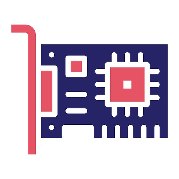 network interface card vector icon illustration of computer and hardware iconset