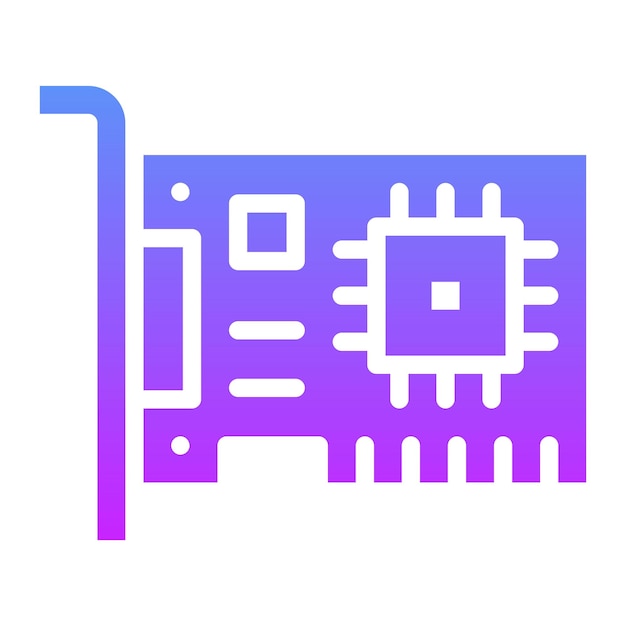 network interface card vector icon illustration of computer and hardware iconset