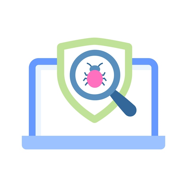 network nodes with padlock and protection shield depicting flat icon of ai security