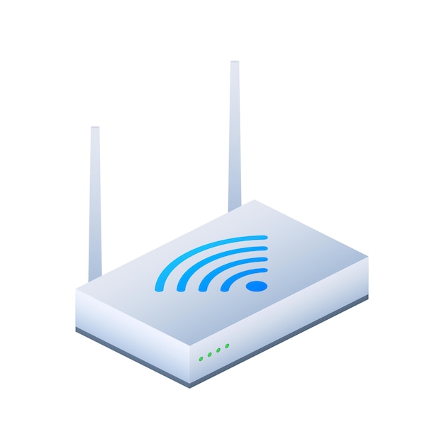 network router 3d wifi router internet service wireless router vector stock illustration