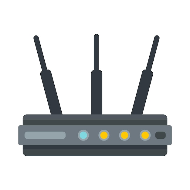 network router icon flat illustration of network router vector icon isolated on white background
