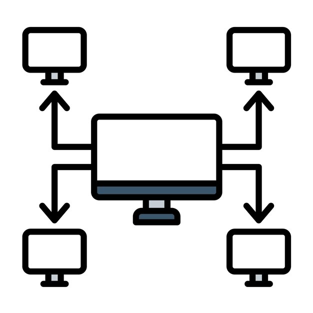 Networking Vector Illustration Style