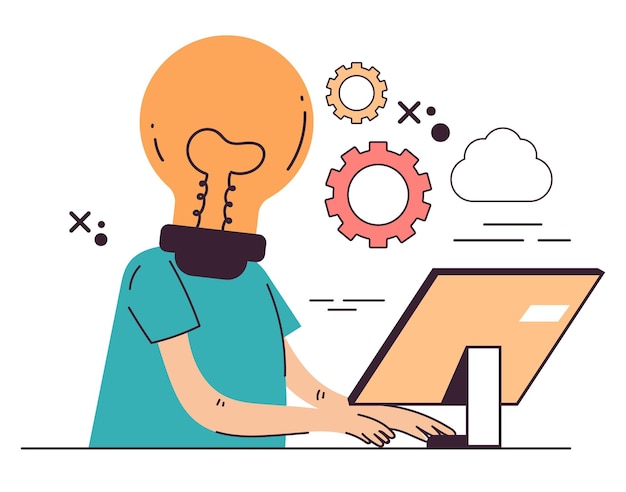 New fresh business idea concept Vector flat graphic design illustration