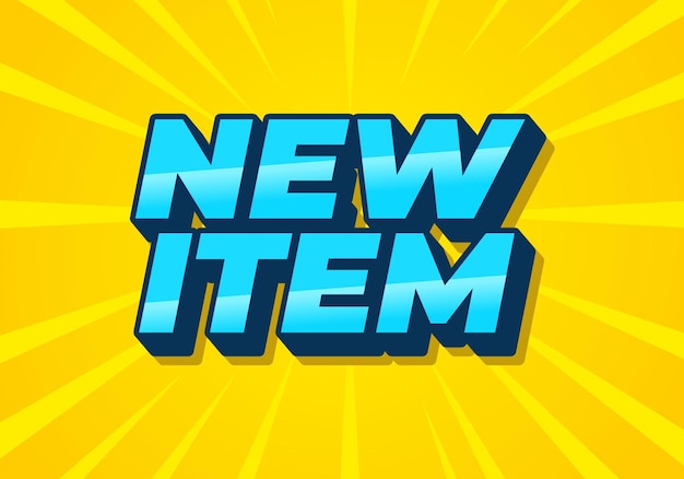 New item Text effect in 3D style for print ad purpose
