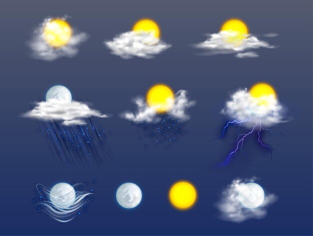 New Vector background sun over clouds