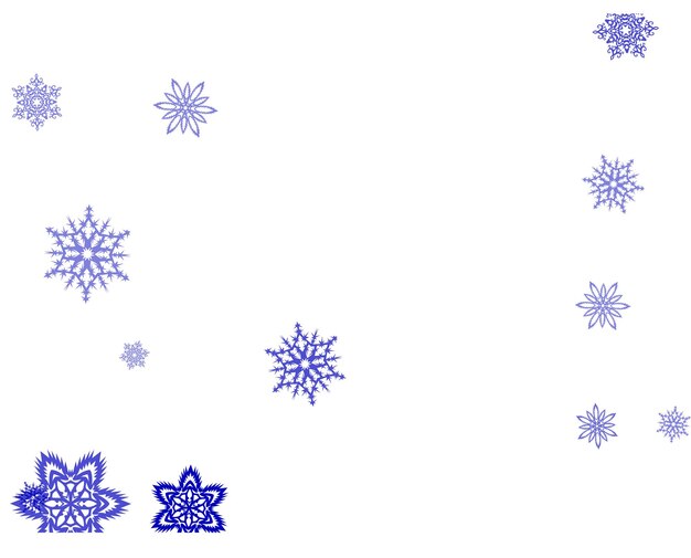 New Year card border pattern template with simple snowflake elements isolated