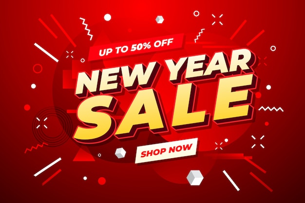 New year sale banner.