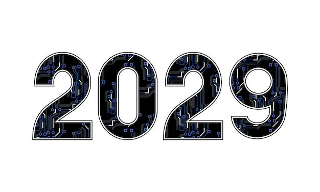 New year with technology futuristic sustainable background concept