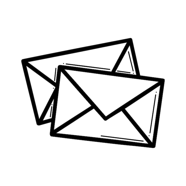 newsletter line vector icon outline email envelope with letter vector sign linear style pictogram