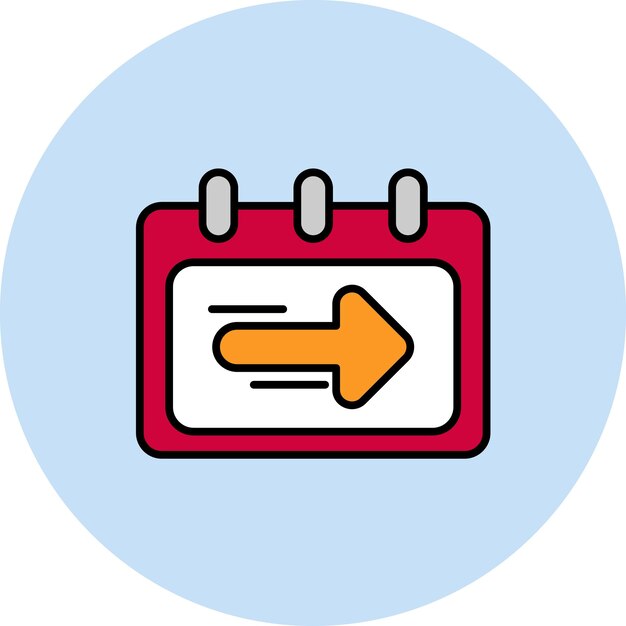 Next Week Flat Illustration
