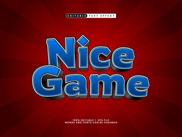 nice game editable text effect in game style