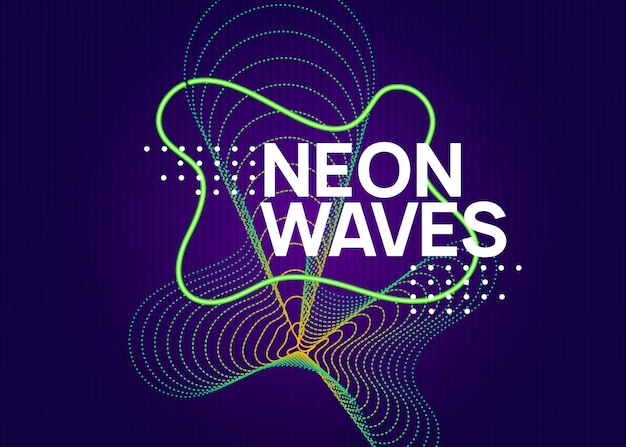 Night music. Dynamic fluid shape and line. Modern show cover design. Night music flyer. Electro dance dj. Electronic sound fest. Techno trance party. Club event poster.