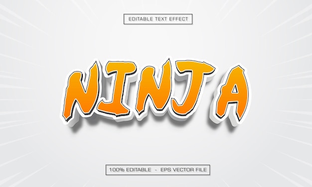 Ninja Font Style Text Effect