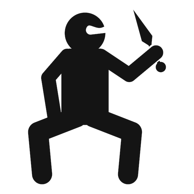 Ninja warrior icon Simple illustration of ninja warrior vector icon for web design isolated on white background