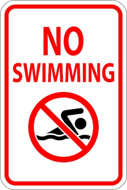 No Swimming Sign
