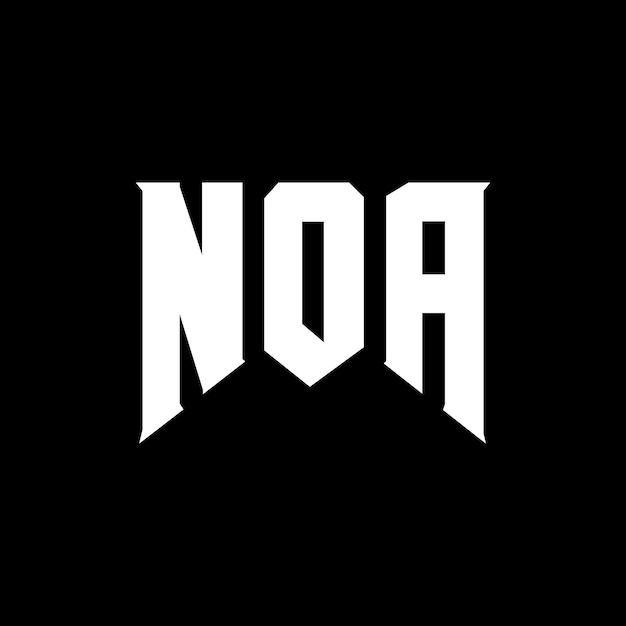 NOA-kirjainlogon suunnittelu teknologiayritykselle NOA-logon suunnittelu mustavalkoisella väriyhdistelmällä NOA-logo NOA-vektori NOA-design NOA-ikoni NOA-aakkoset NOA-typografialogon suunnittelu