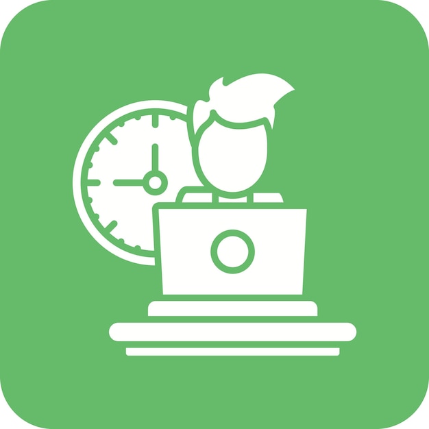 non stop working icon vector image can be used for work from home