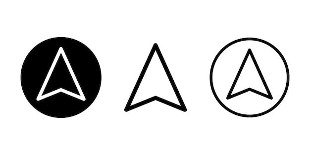 North direction Compass vector arrow Set of isolated icon arrow North vector graphic illustration