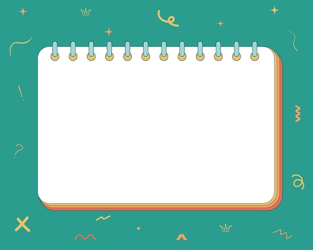Notepad icon Diary icon Flat style