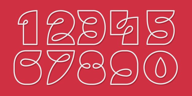 number set vector font alphabet modern dynamic flat design with brilliant colorful for your unique