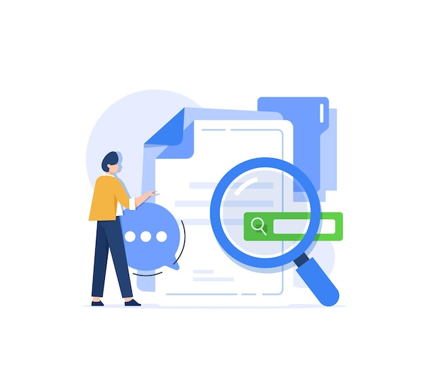 Office clerks or employees searching and indexing filesFile managerdata storage Teamwork