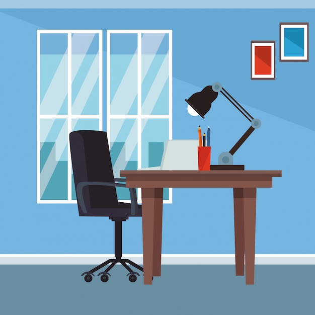 Office interior scenery