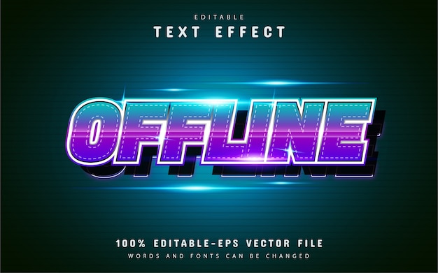 Offline text effect