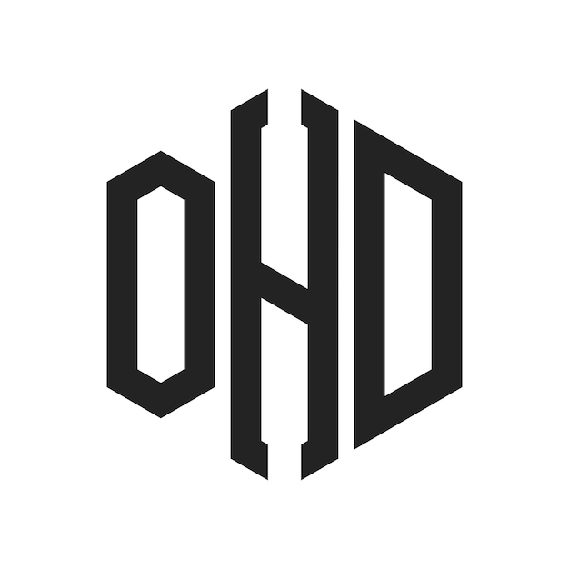 OHD Logo Design Initial Letter OHD Monogram Logo using Hexagon shape