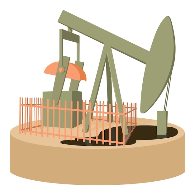 Oil pump icon Cartoon illustration of oil pump vector icon for web